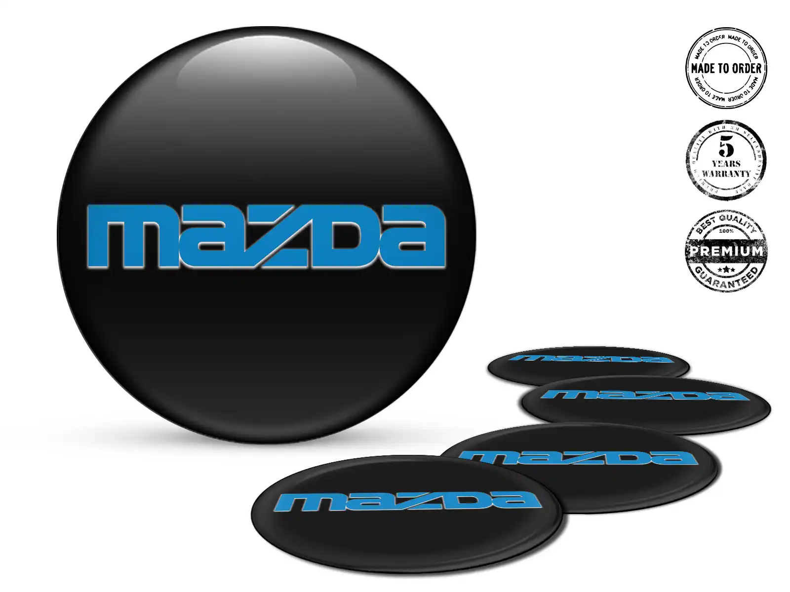 Mazda Pegatinas de Aro Autos Edición de Cúpula Bombada